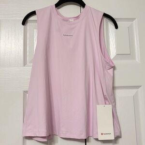 NWT Lululemon Pace Crush Cross Back Graphic Tank Top In Pink Organza Size Small
